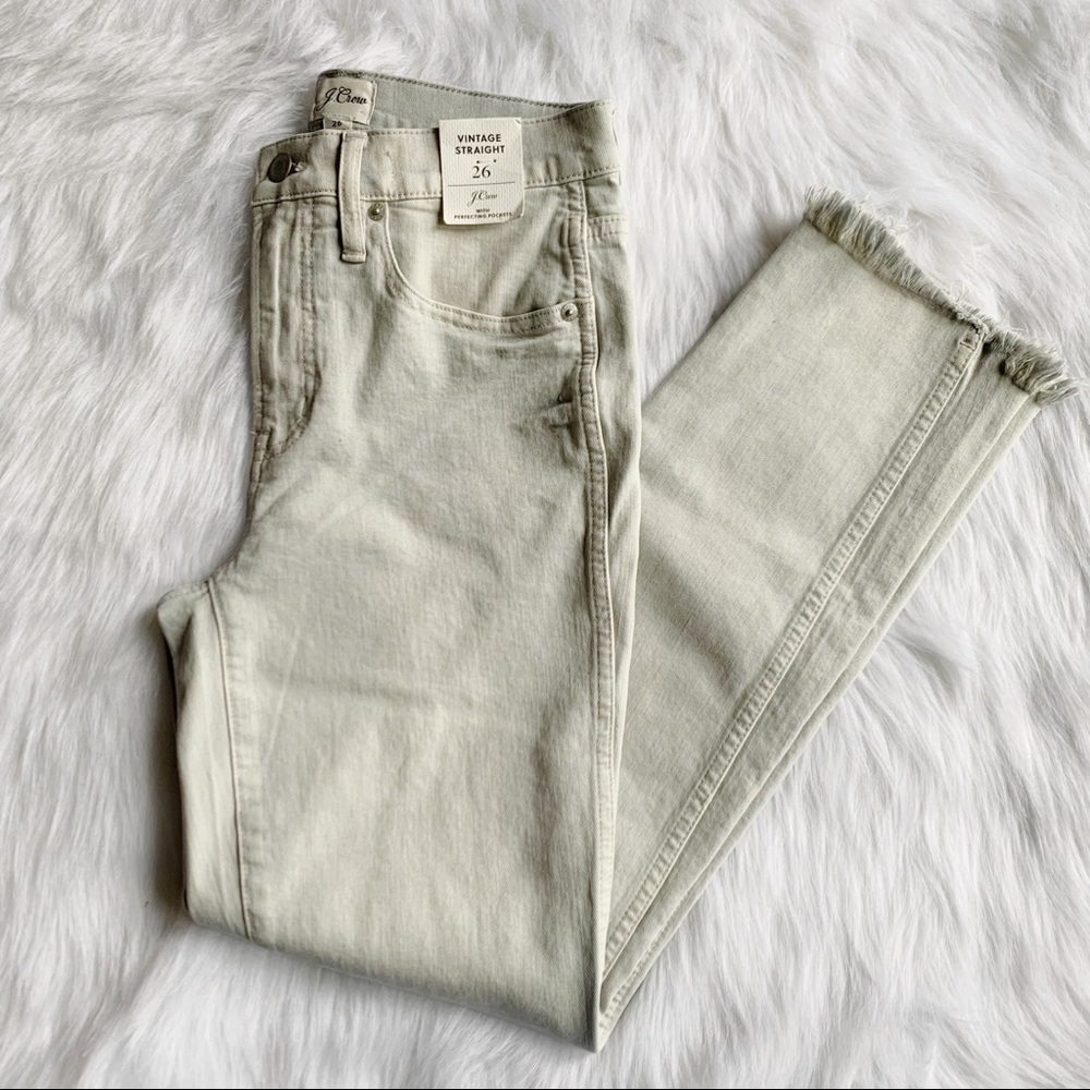 J. Crew | High rise vintage straight raw hem 26